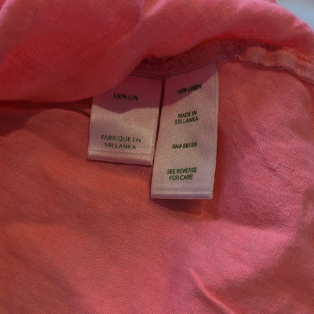 Lilly Pulitzer Coral Button-Up Shirt - Picture 4 of 4